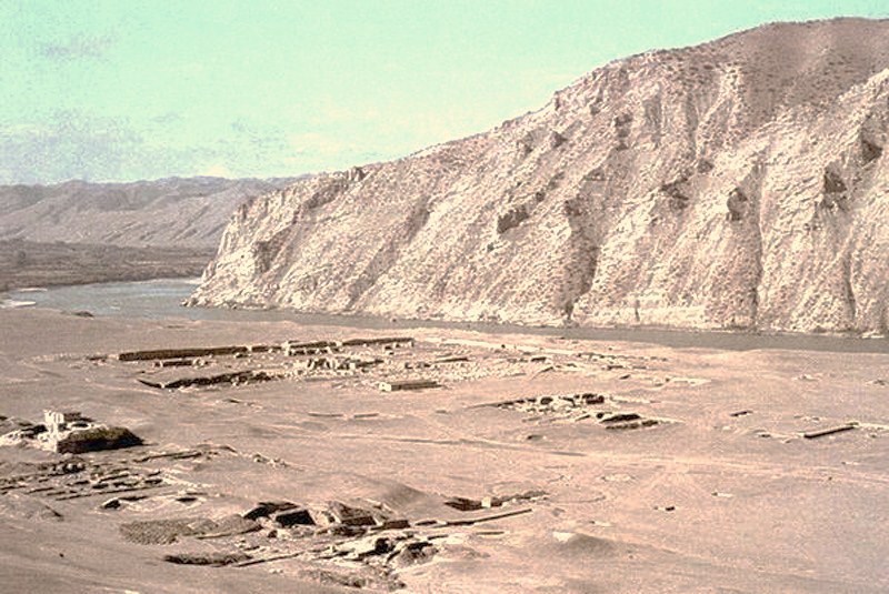 Site archéologique d'Aï Khanoum (Afghanistan), © photo DAFA. Photo du site archeologique d'Ai Khanoum,
Ai Khanum, Afghanistan